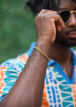 Ahmed Mens Chain Bracelet (Gold) - D'IYANU