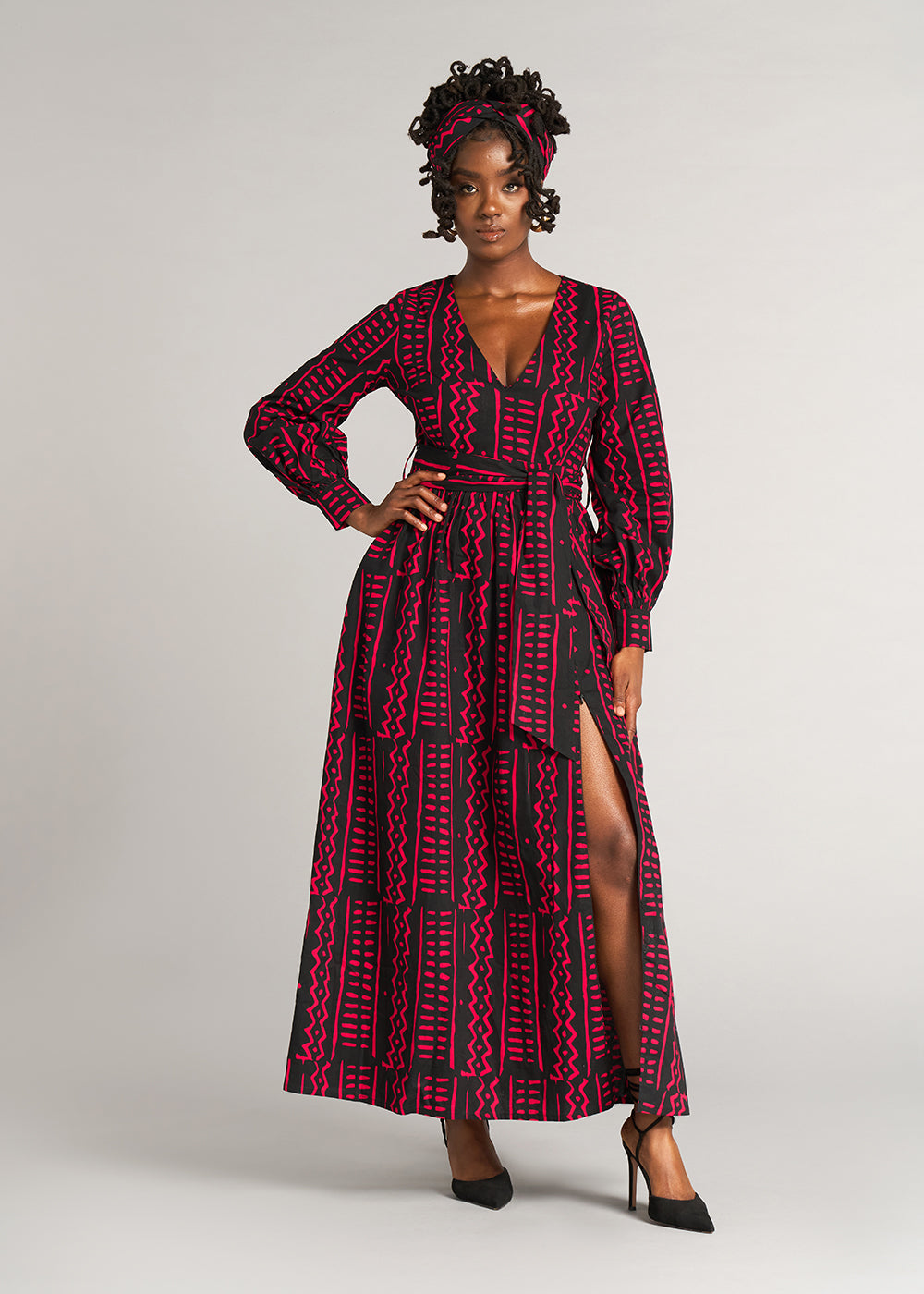 Zendaya Women's African Print Maxi Dress (New Harvest Multipattern) –  D'IYANU