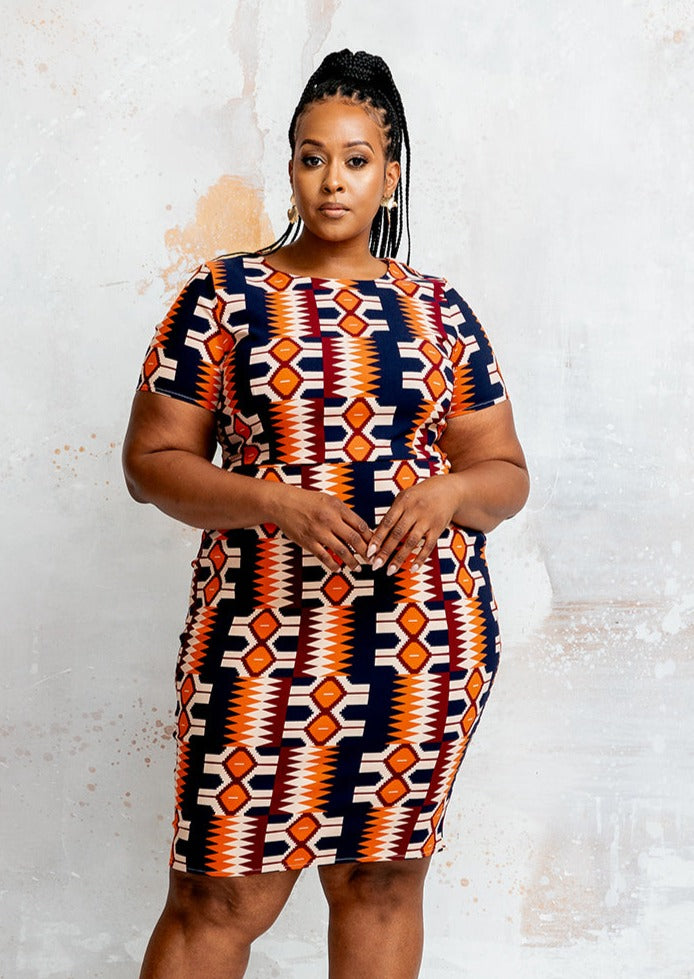 Kente Dress / African Kente Fabric / Kente Plus Size Dress / 