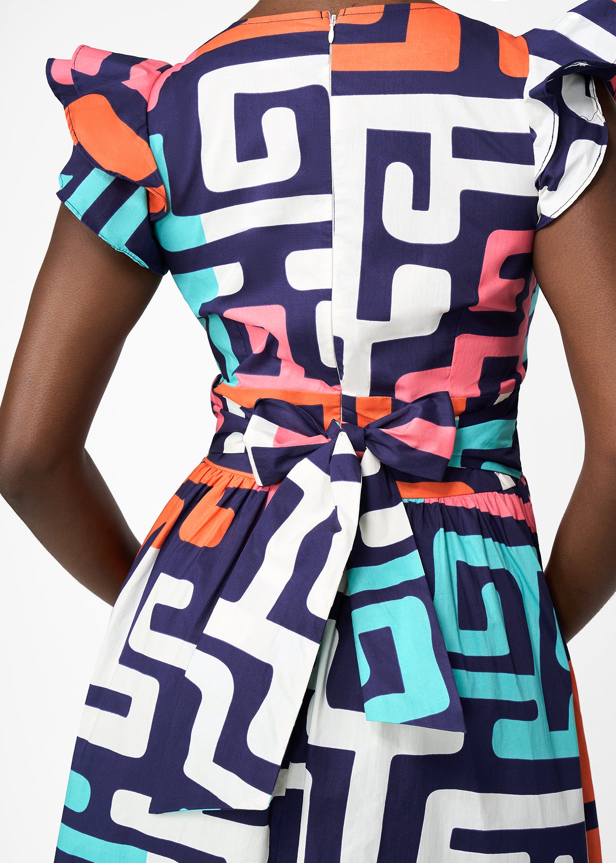 Lelisa Women's African Print Maxi Dress (Confetti Kuba) - D'IYANU