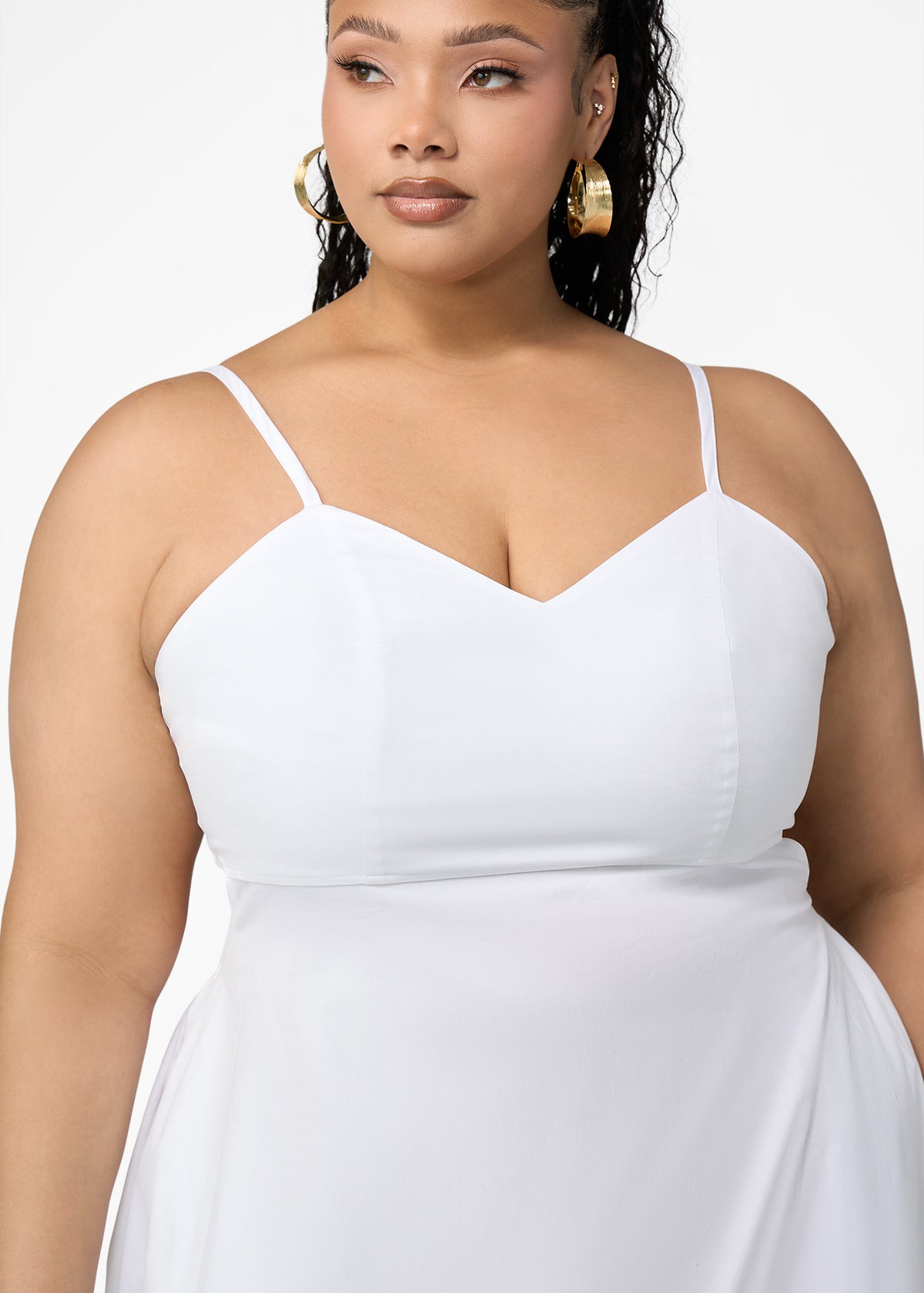 Oneyka Women's African Print Cut-Out Maxi Dress (White) - D'IYANU