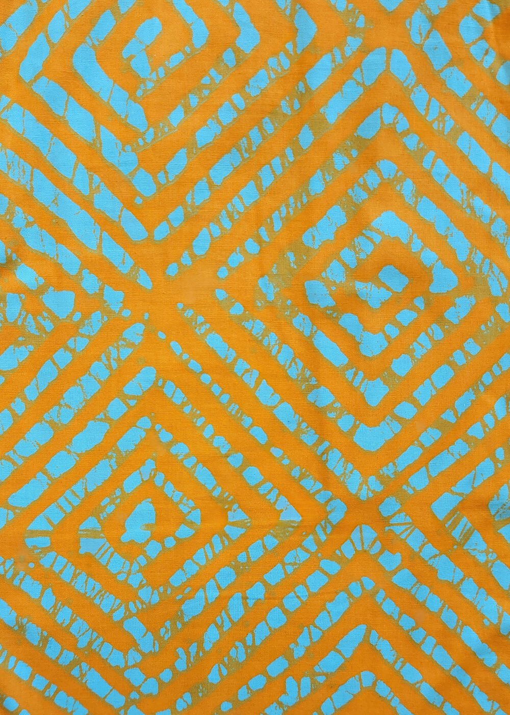 Hami Men's African Print Lightweight Blazer (Orange Blue Adire) - D'IYANU