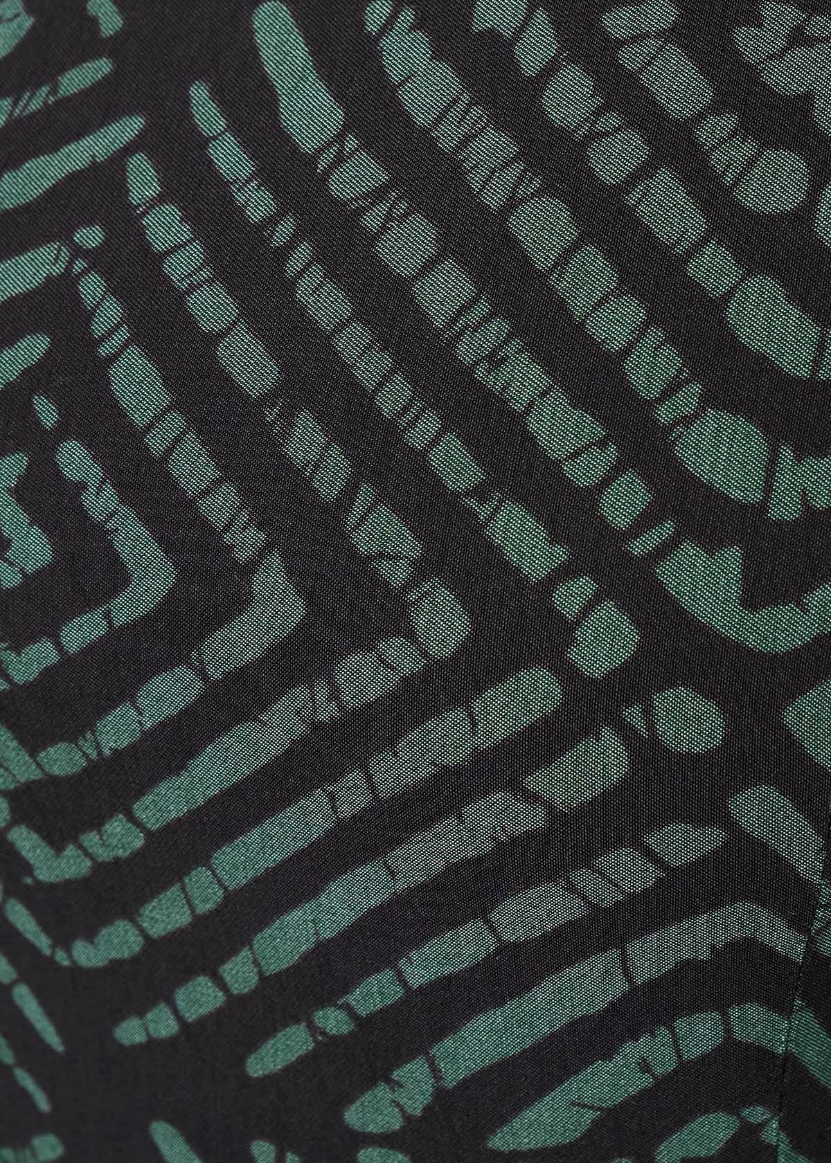 Sabella Women's African Print Stretch Dress (Malachite Diamond Adire) - D'IYANU