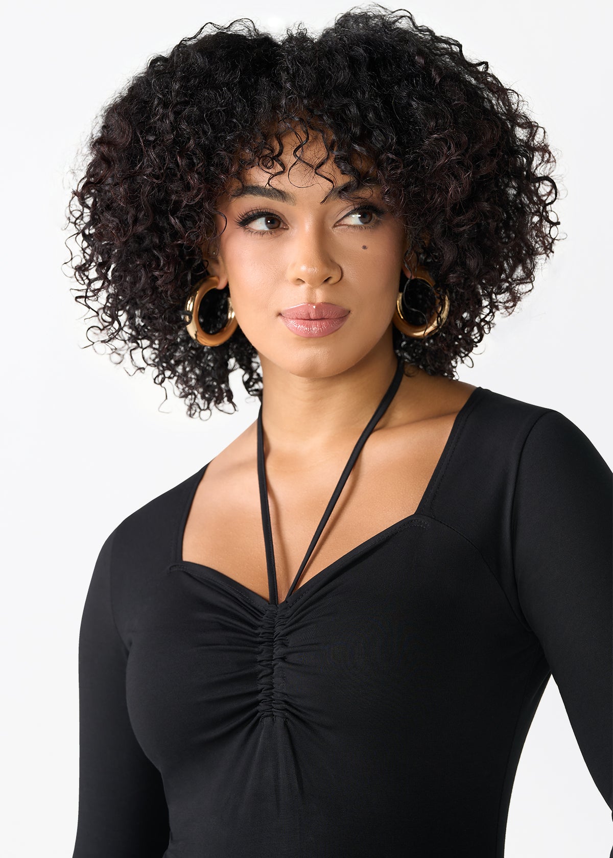 Winda Women's Halter Bodysuit (Black) - D'IYANU