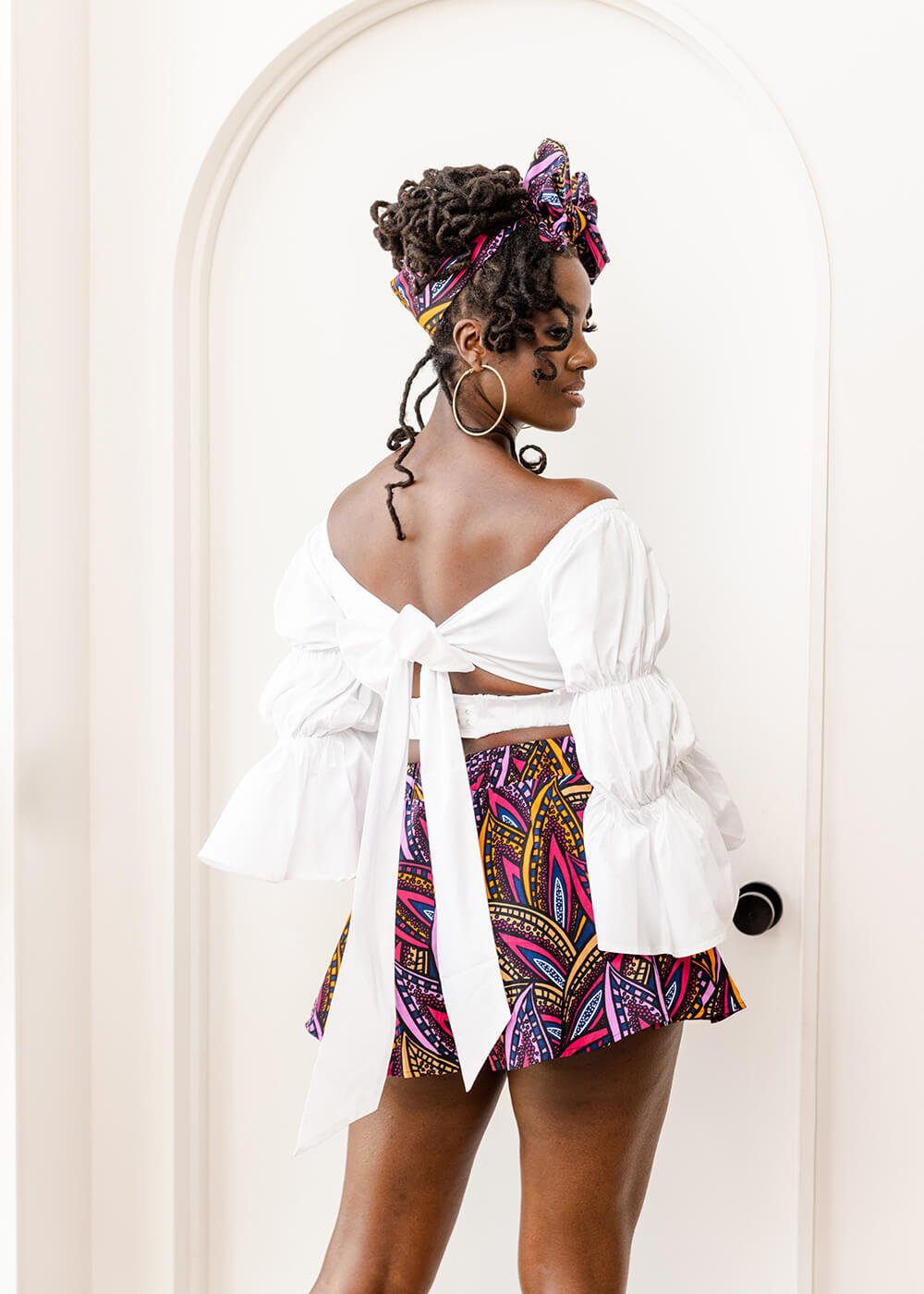 Ambar Women's Crop Top (White) - D'IYANU