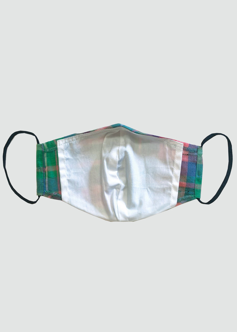 Dabo 2 Layer Reusable Face Mask (Green Pink Plaid)-Clearance
