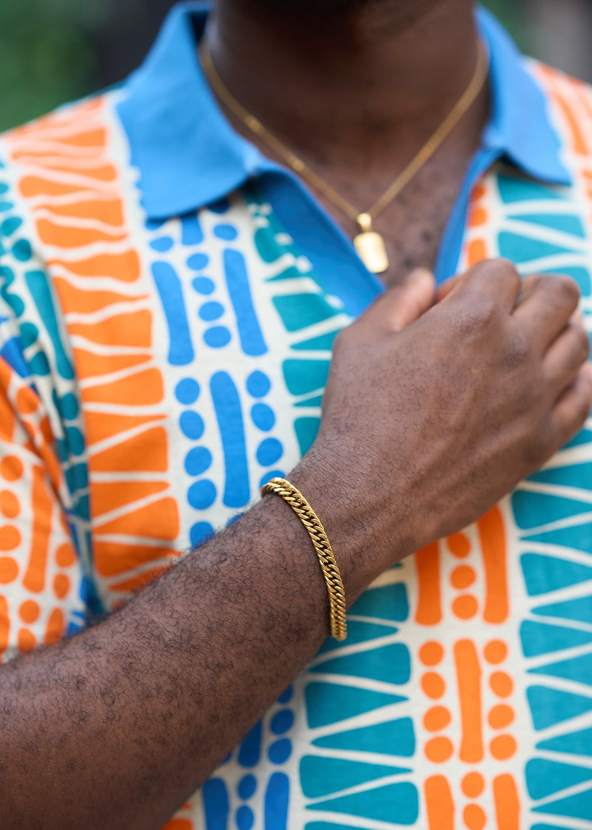 Ahmed Mens Chain Bracelet (Gold)