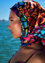 Abeni Women's African Print Scarf (Fuchsia Kaleidoscope) - D'IYANU