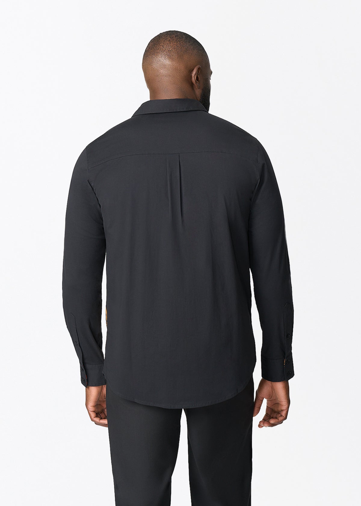 Abiade African Print Color-Blocked Button-up Shirt (Black Spice Medallion) - D'IYANU