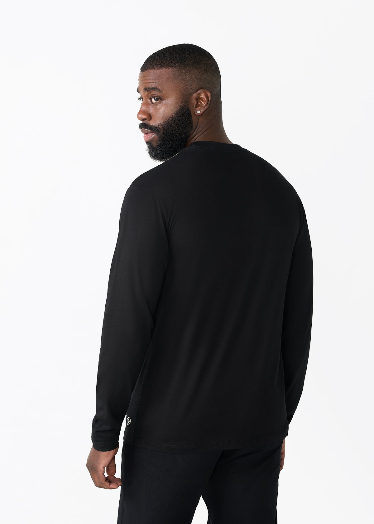 Addo Men's African Print Applique T-Shirt (Black Cream Tribal)