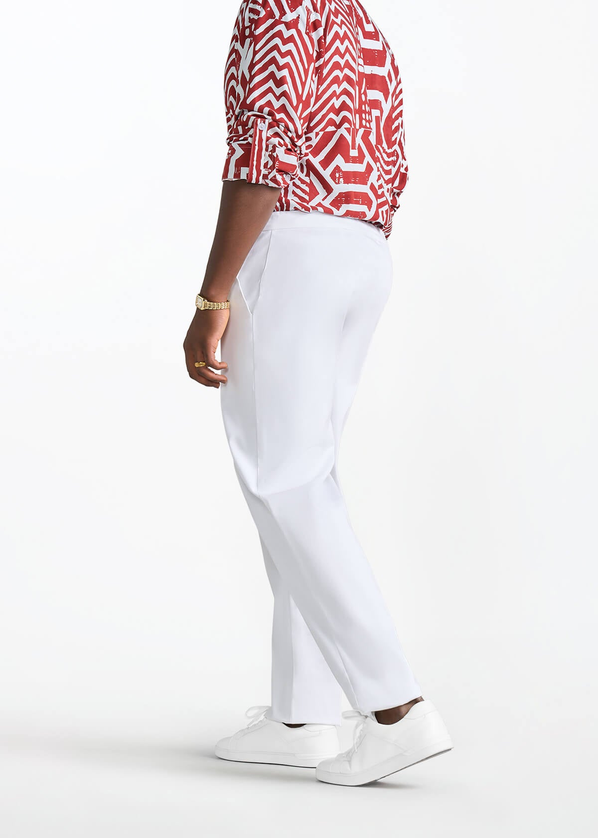 Adil Men's Traditional Dress Pants with Drawstring (White) - D'IYANU