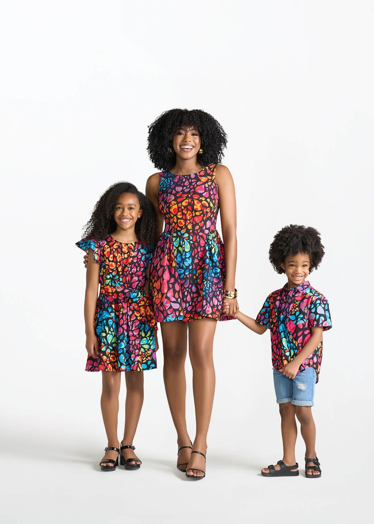 Tadala Women's African Print Stretch Mini Dress (Fuschsia Kaleidoscope) - D'IYANU