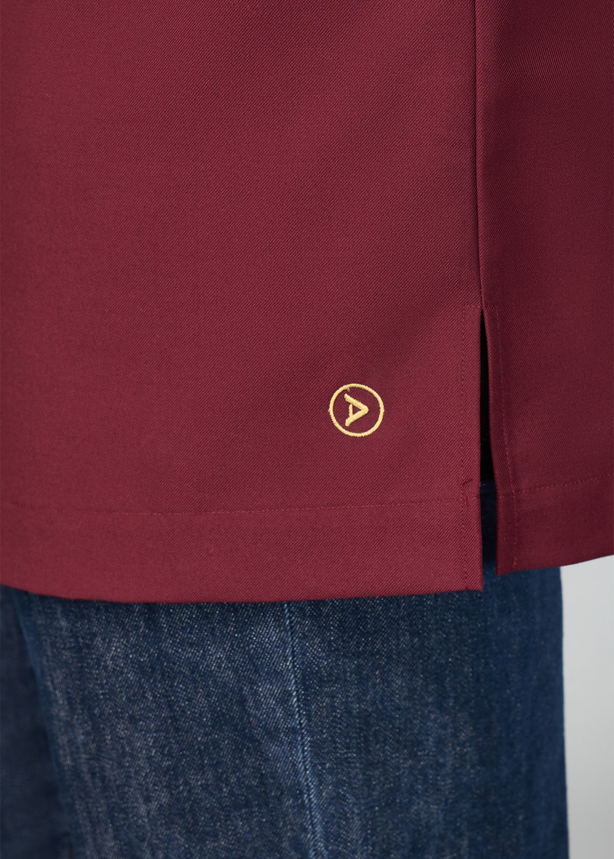 Afram Men's African Embroidered Traditional Top (Maroon)