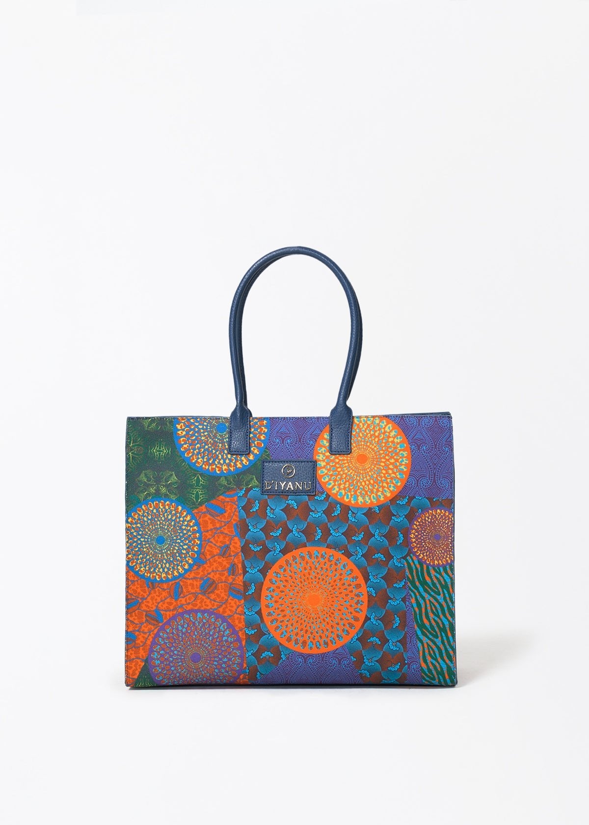 Aina Women's African Print Tote Bag (New Harvest Multipattern) - D'IYANU