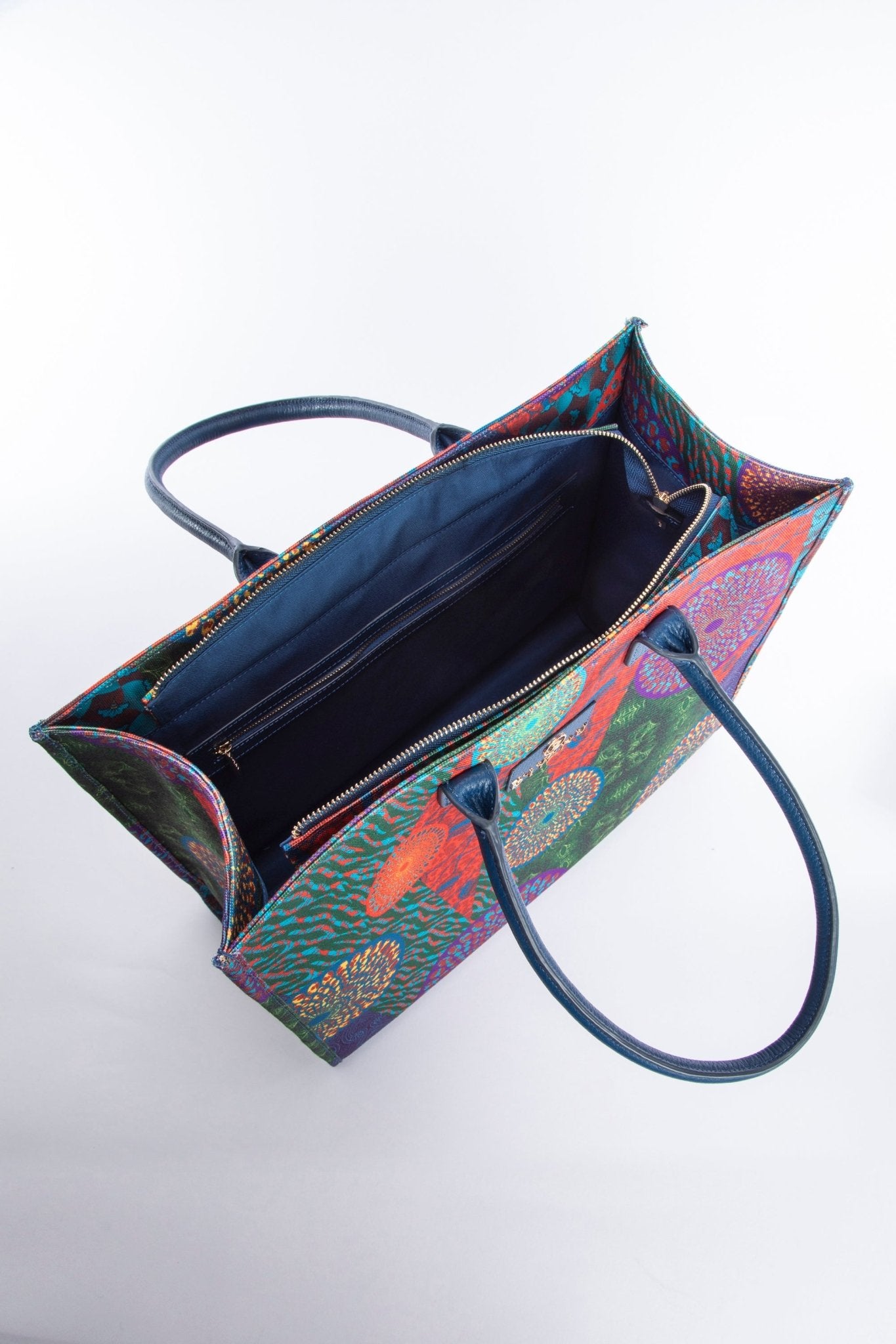 Aina Women's African Print Tote Bag (New Harvest Multipattern) - D'IYANU