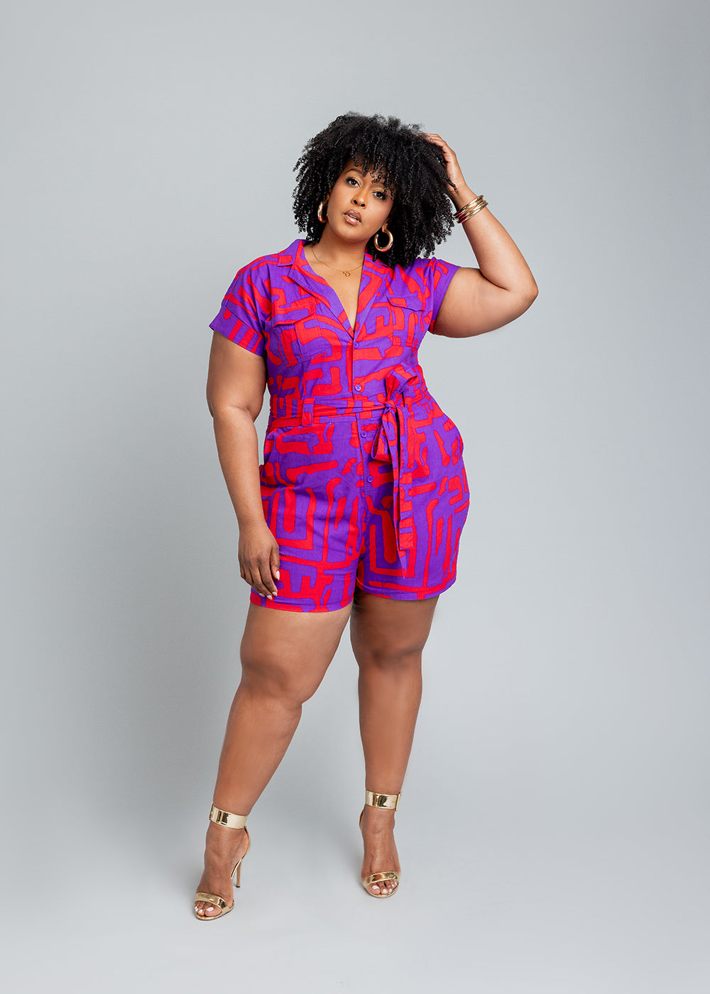Purple romper womens outlet