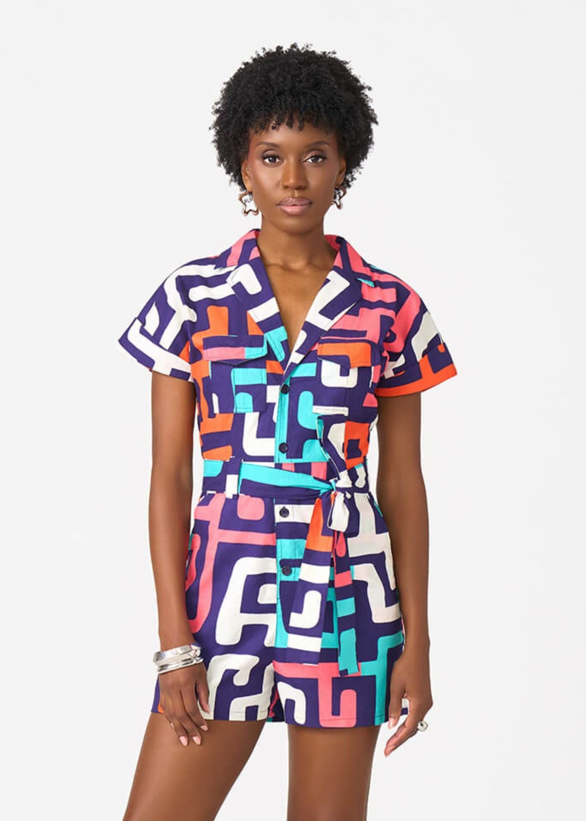 Asale African Print Romper
