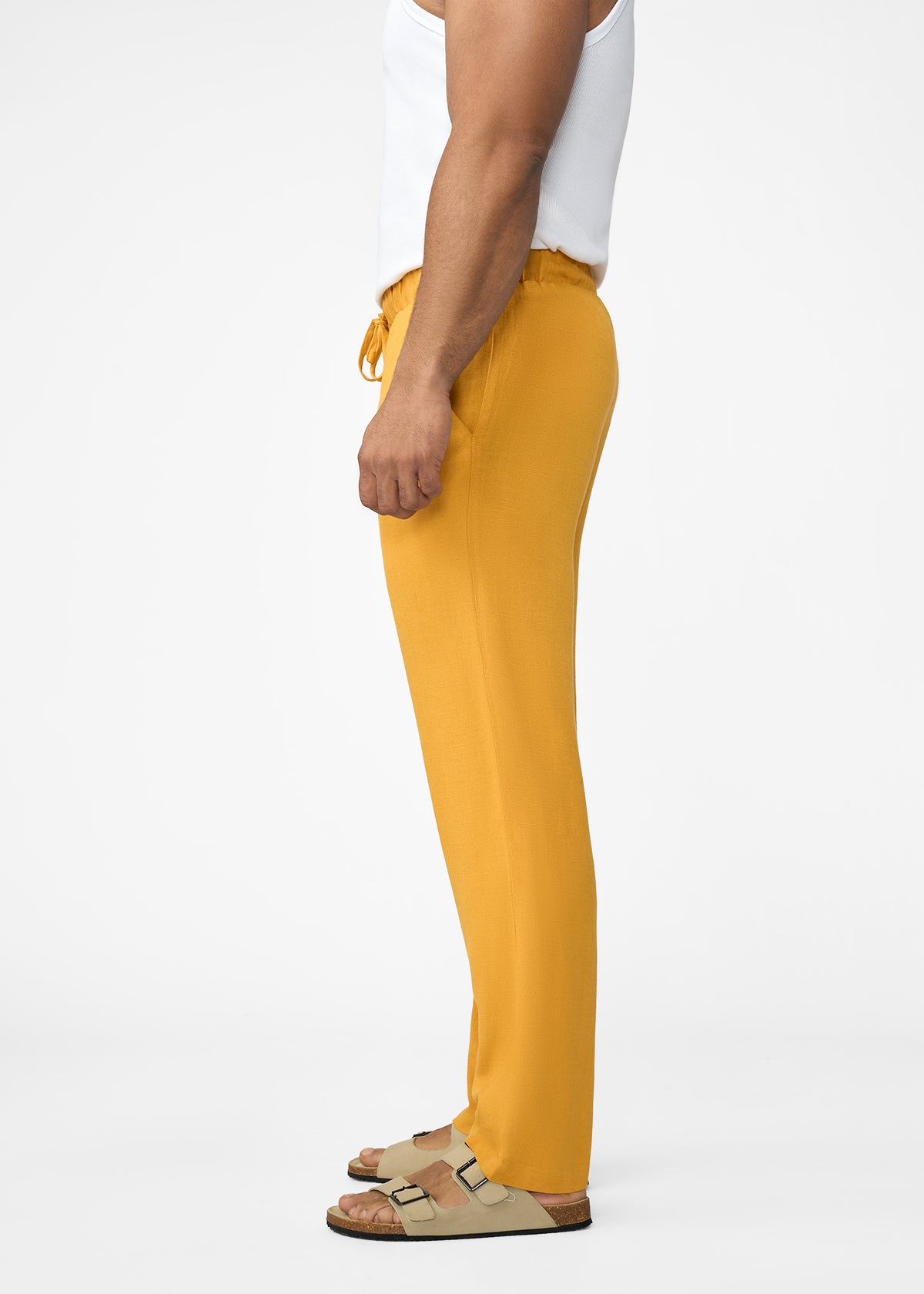 Asan Men's Linen Blend Pants (Gold)