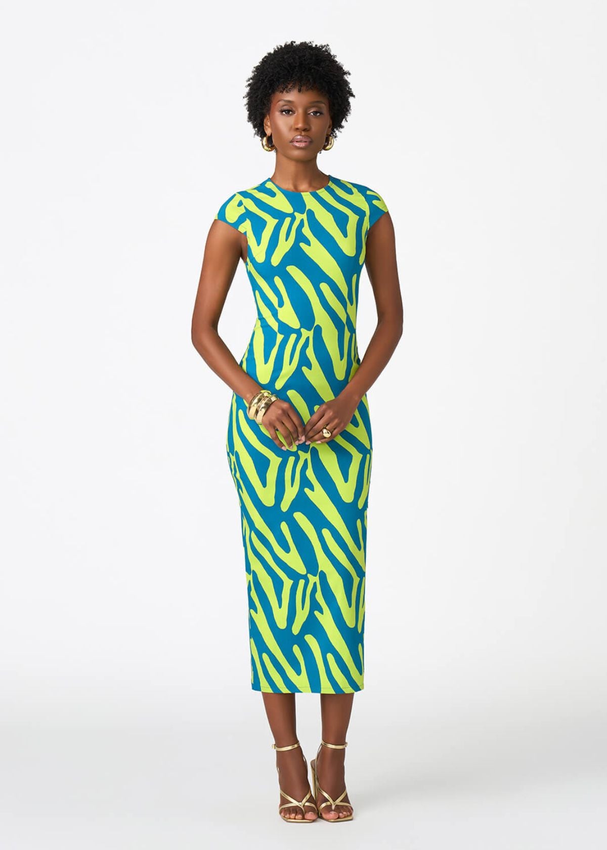 Ashantee African Print Stretch Tunic Dress