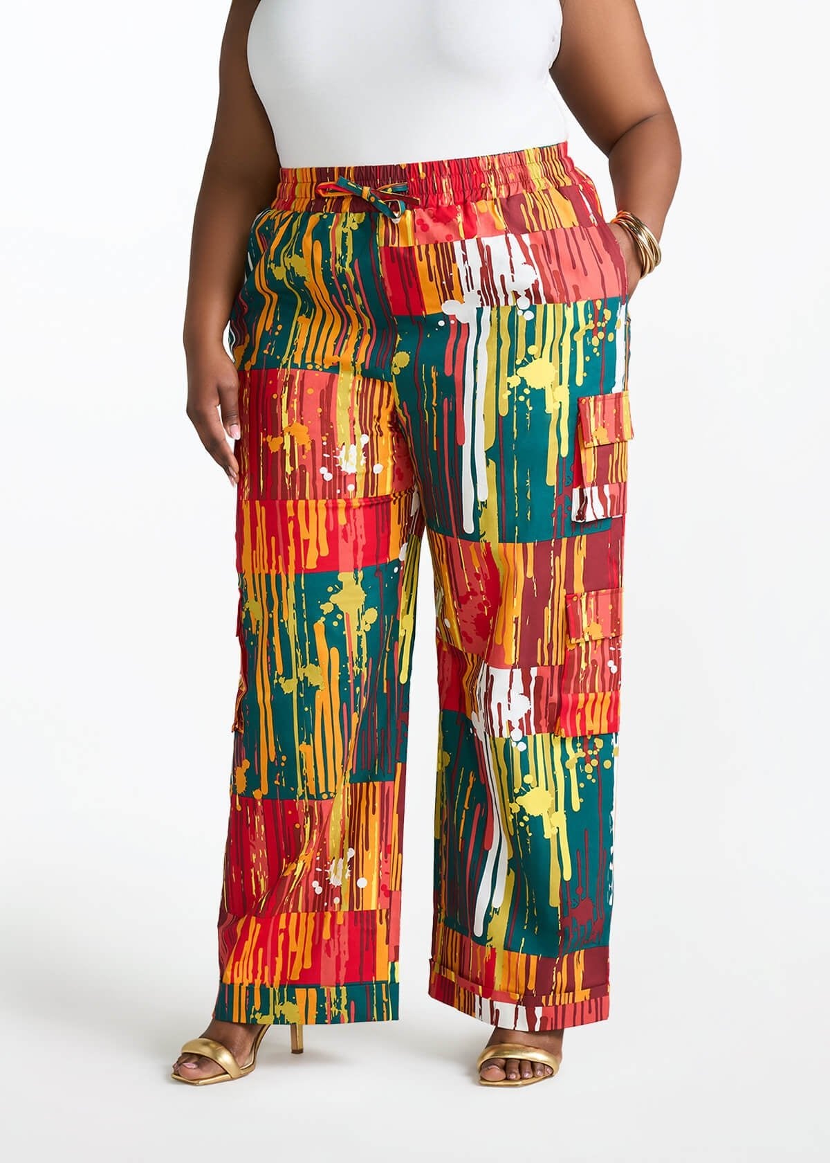 Ayoka African Print Twill Cargo Pants