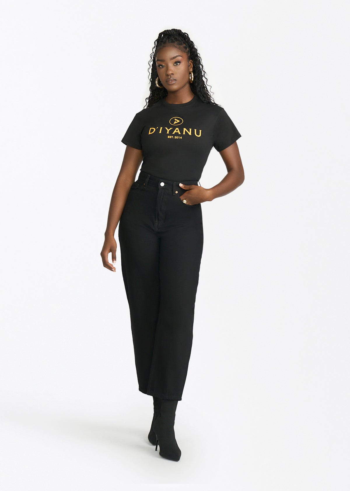 D'IYANU Brand Tee (BLACK) - D'IYANU