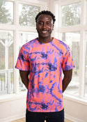 Edalo Men's African Print Active T-Shirt (Sunset Tie Dye) - Clearance