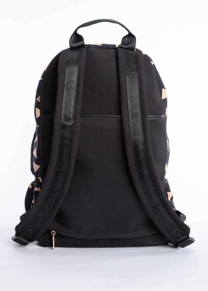 Dembe Unisex African Print Back Pack (Tan Black Tribal)
