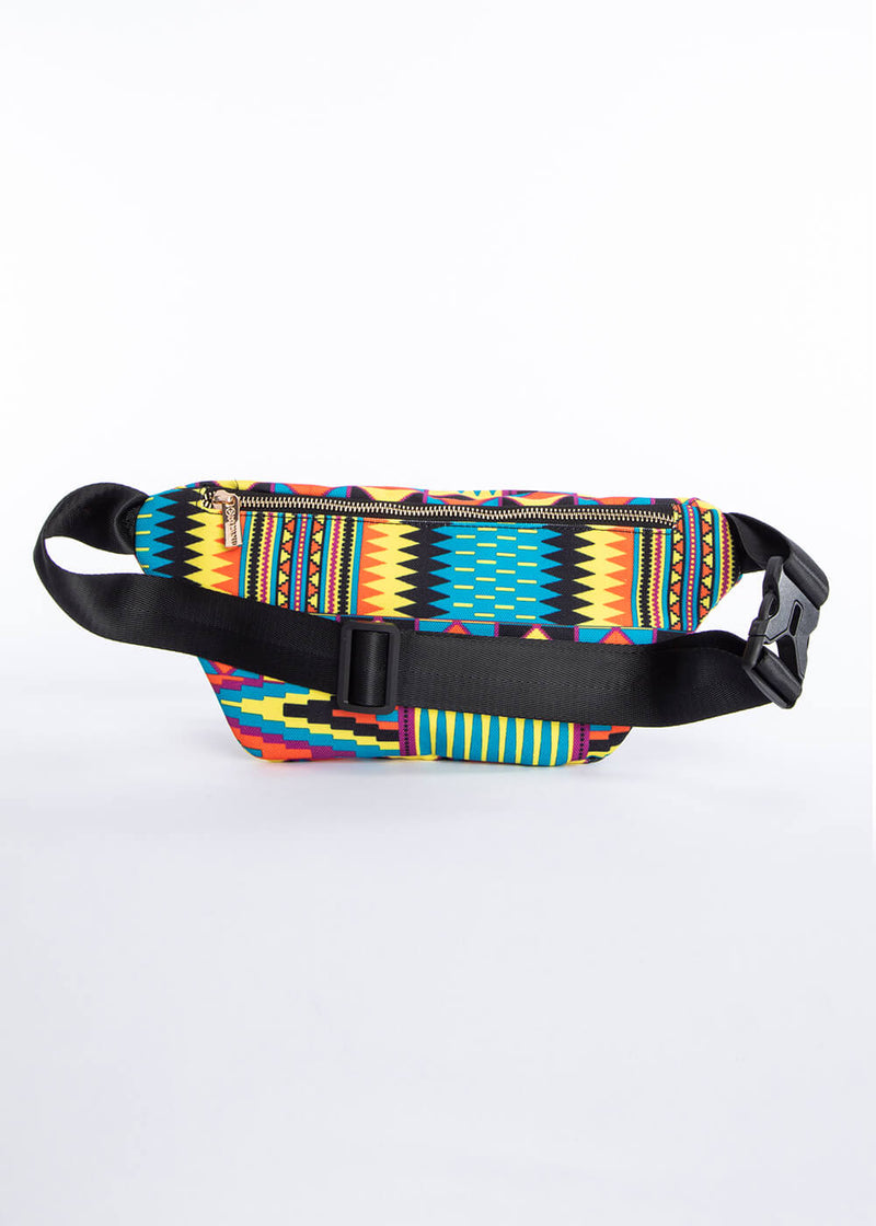 Naji African Print Unisex Fanny Pack (Canary Yellow Kente)