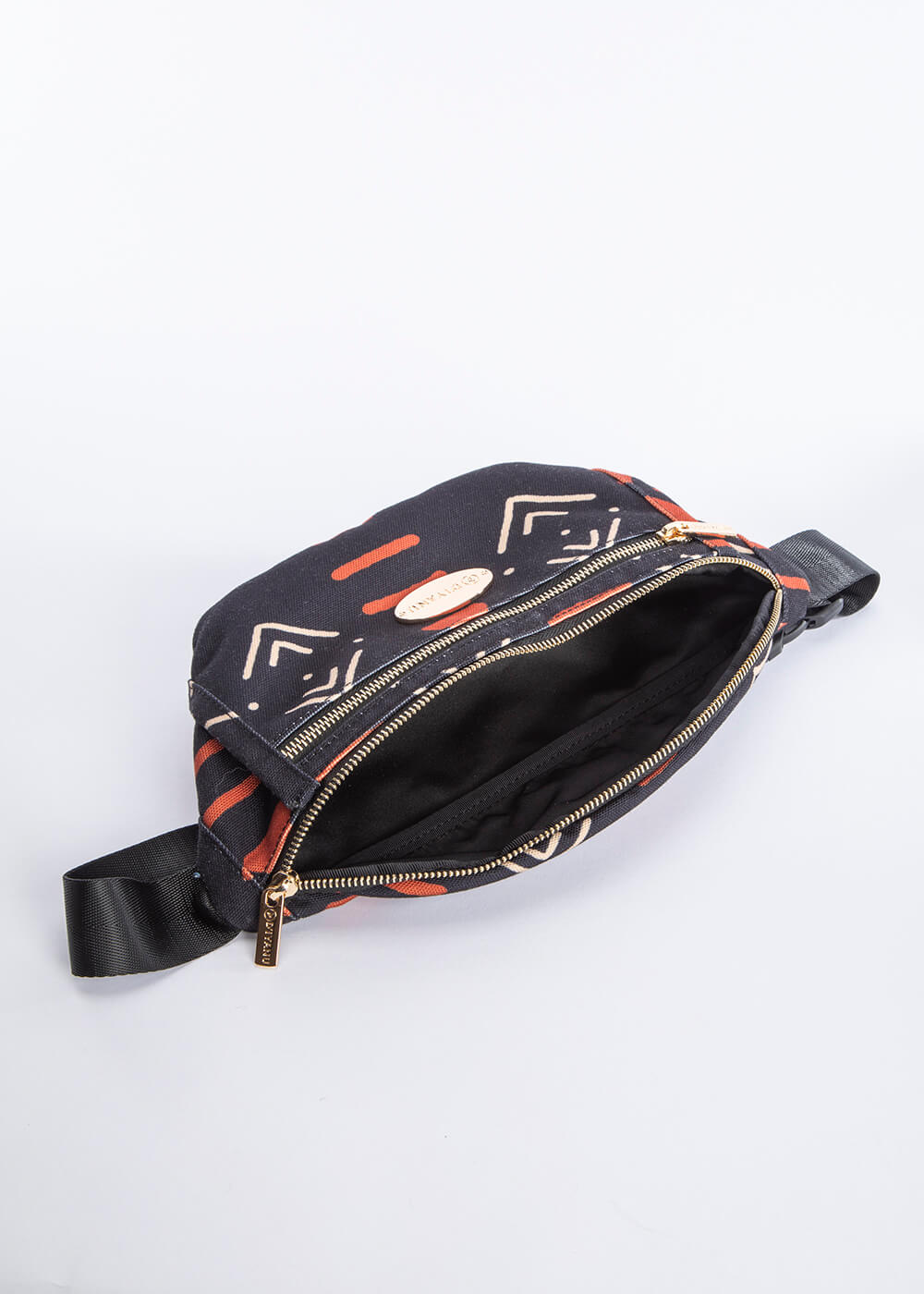 Naji African Print Unisex Fanny Pack (Natural Mudcloth)