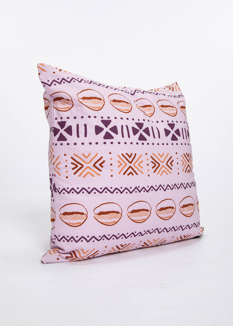 Alafia African Print Throw Pillow-Cover (Mauve Plum Mudcloth) - Clearance