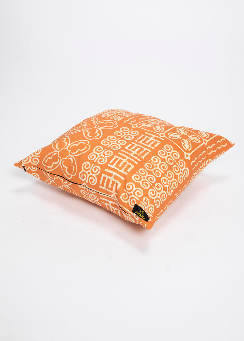 Alafia African Print Throw Pillow-Cover (Light Orange Adire)-Clearance –  D'IYANU