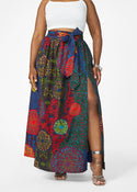 Isioma Women's African Print Maxi Skirt (New Harvest Multipattern)