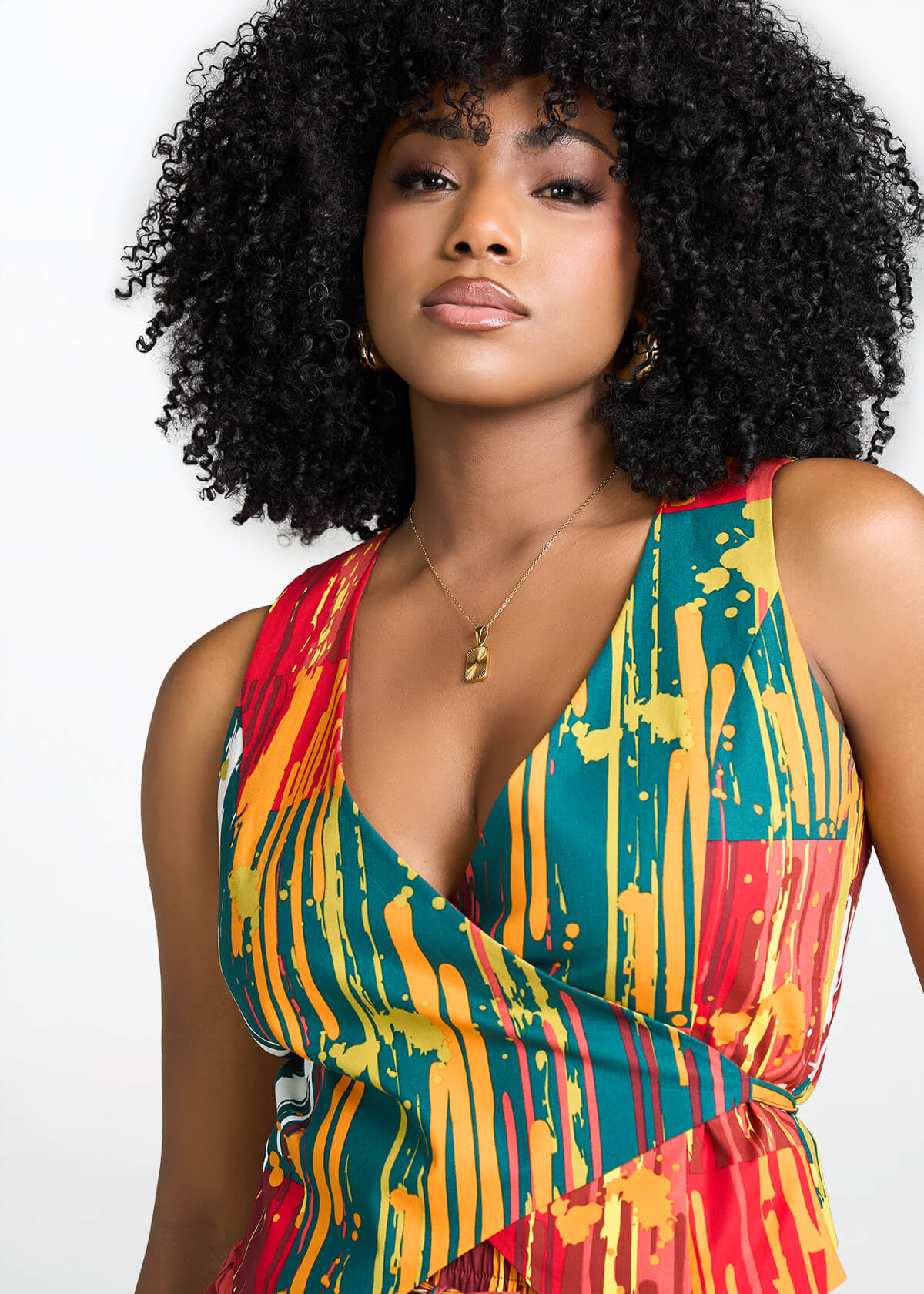Kanika African Print Wrap Vest
