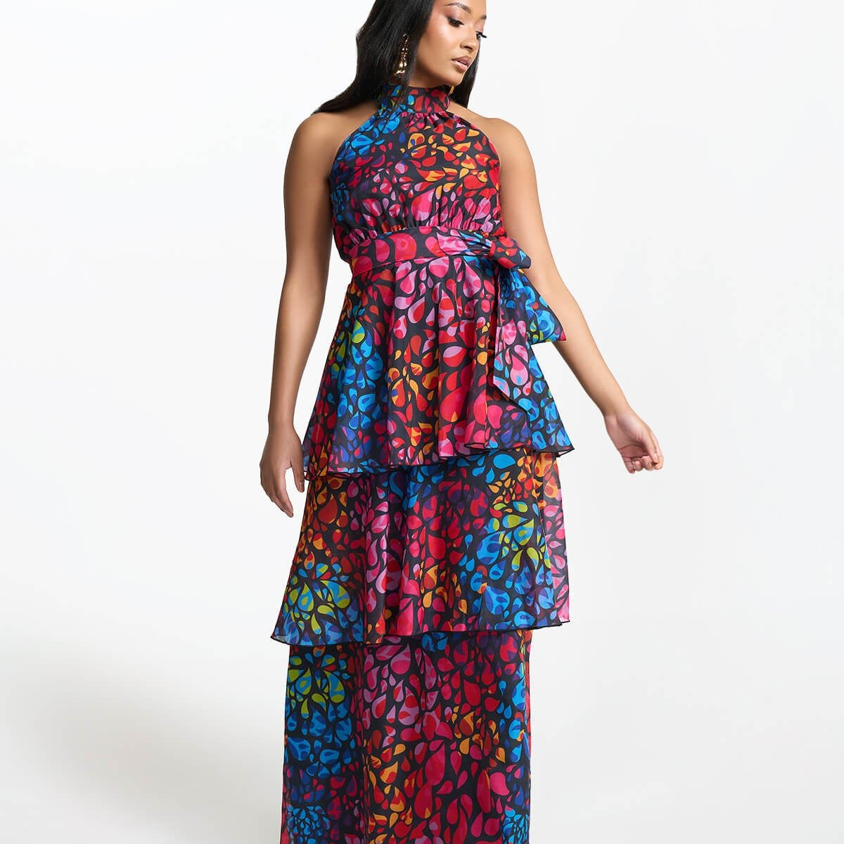fitted lace wedding dress Maya Women's African Print Organza Maxi Dress (Fuchsia Kaleidoscope) fitted lace wedding dress Maya Women's African Print Organza Maxi Dress (Fuchsia Kaleidoscope)