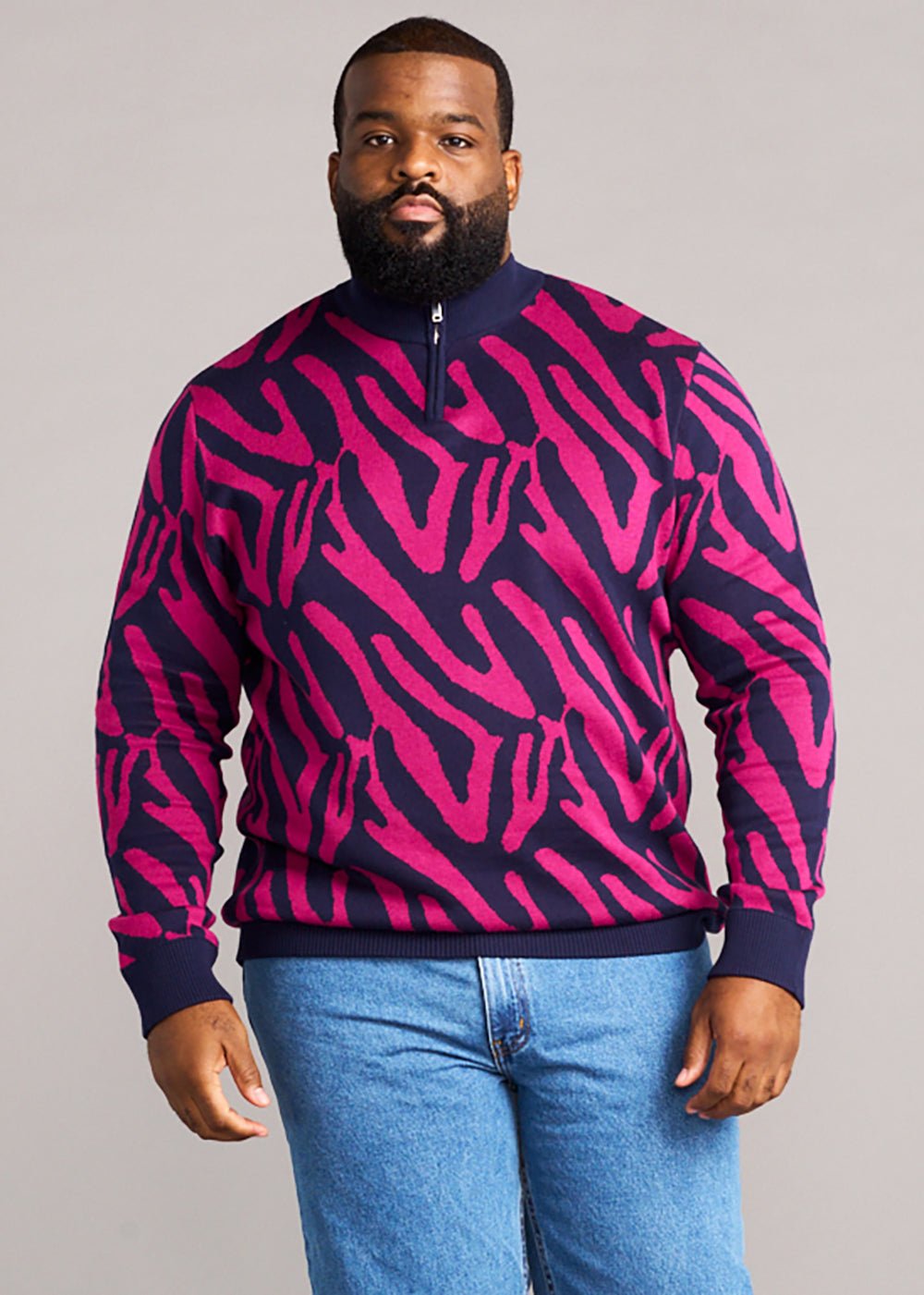 Dark pink sweater online mens - Main Image