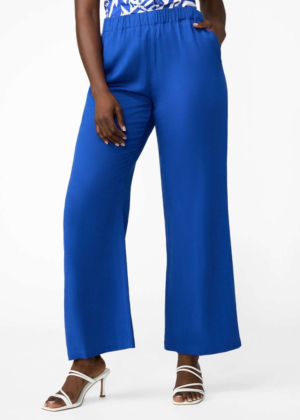 Nahema Linen Blend Wide Leg Pants Clearance