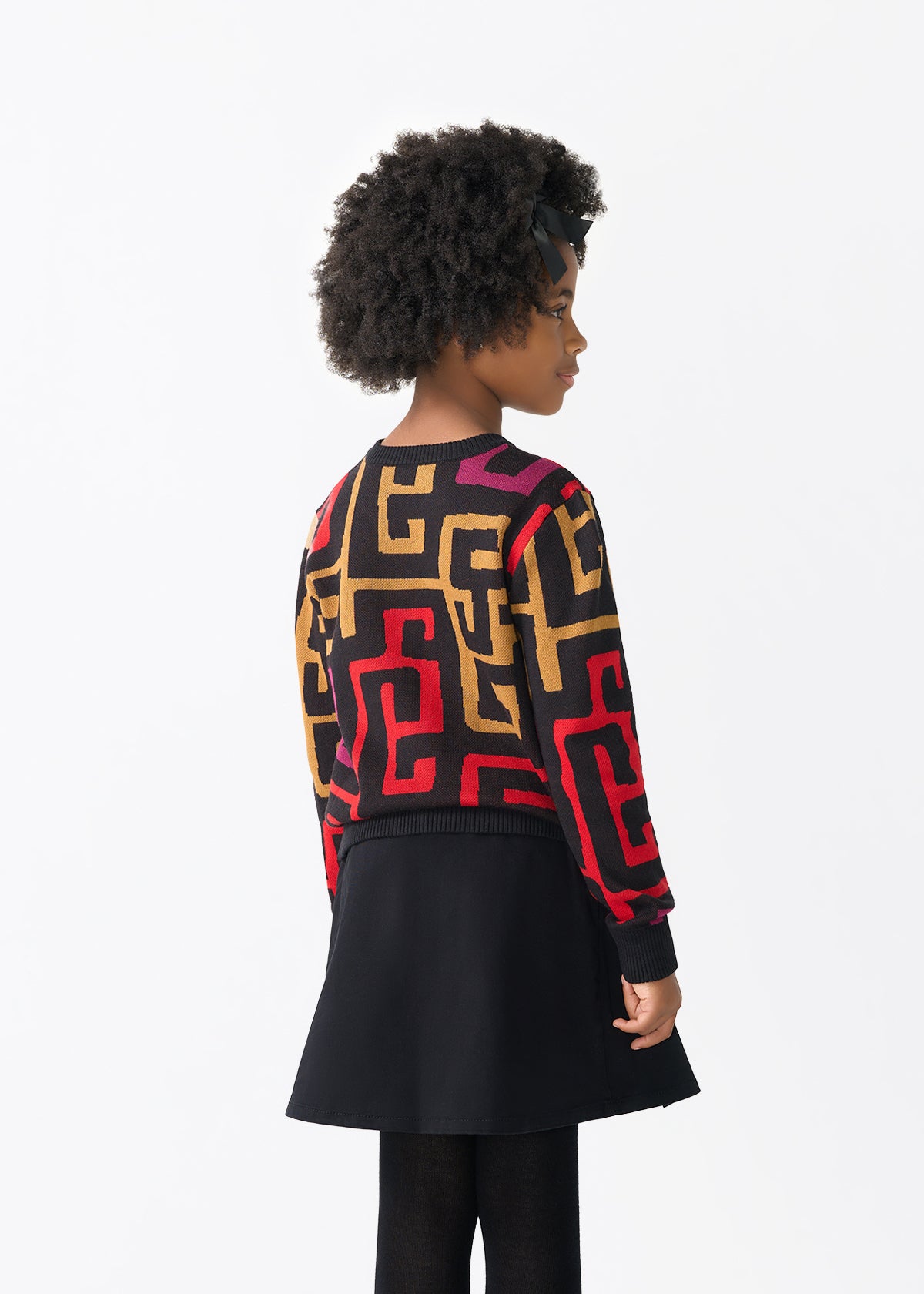 Oma Kids Unisex African Print Sweater (Black Berry Kuba) - D'IYANU