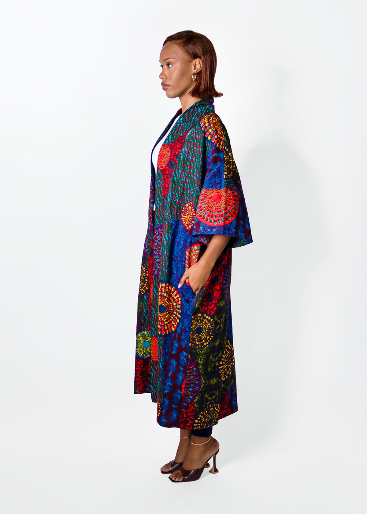 Ondina Womens African Print Kimono (New Harvest Multipattern