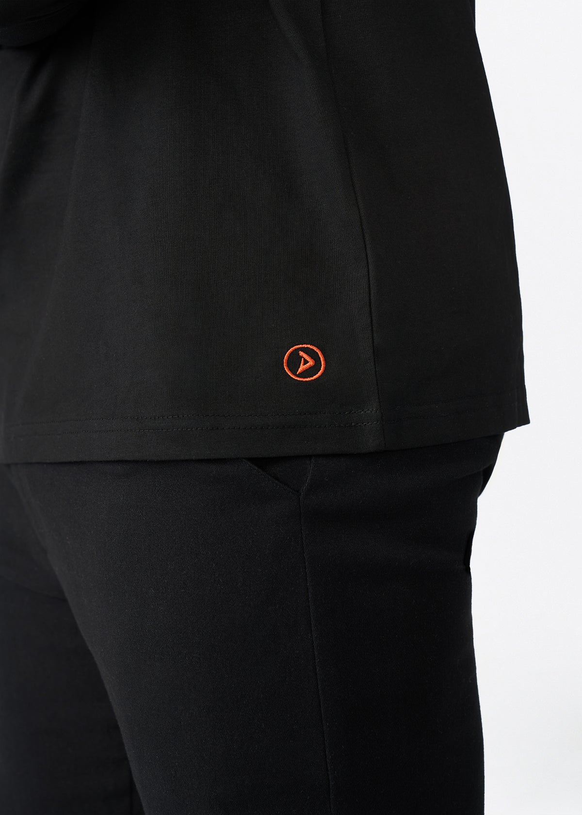 Ore Men's African Print Applique T-shirt (Black Cinnamon Geometric) - D'IYANU