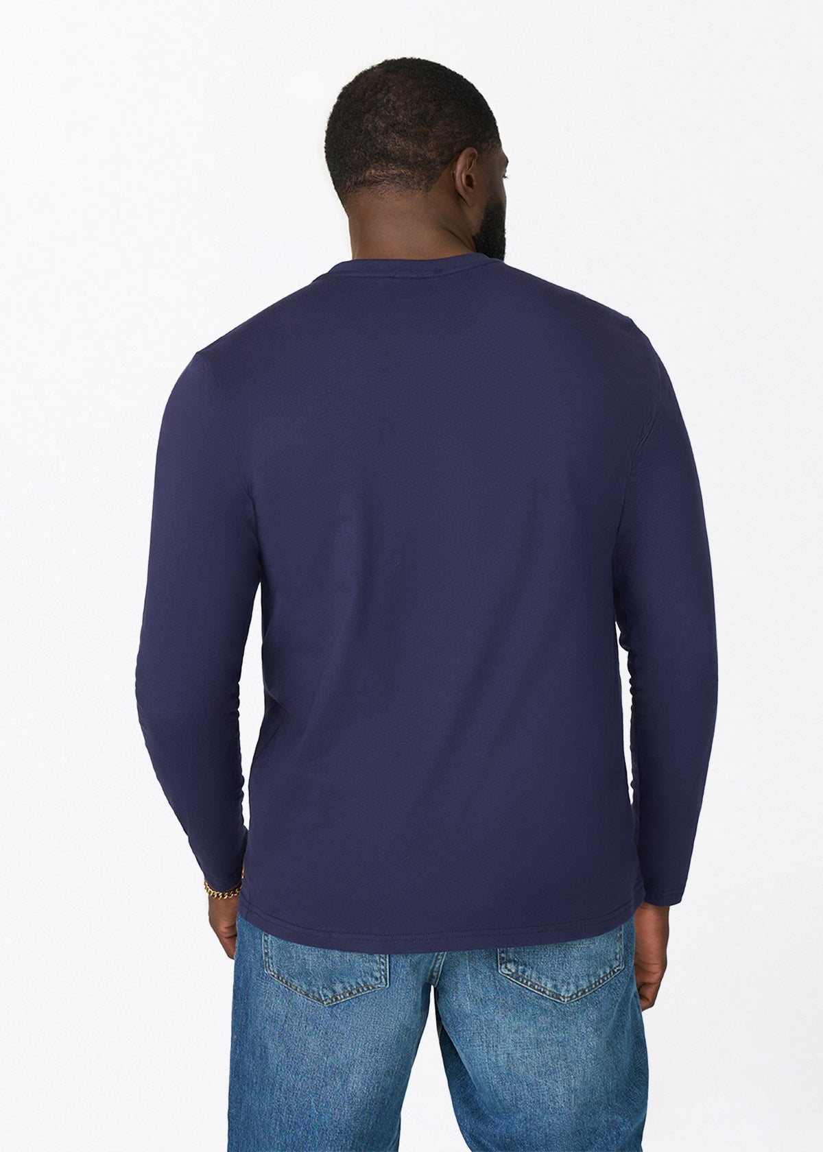 Ore Men's African Print Applique T-shirt (Royal Blue Geometric) - D'IYANU