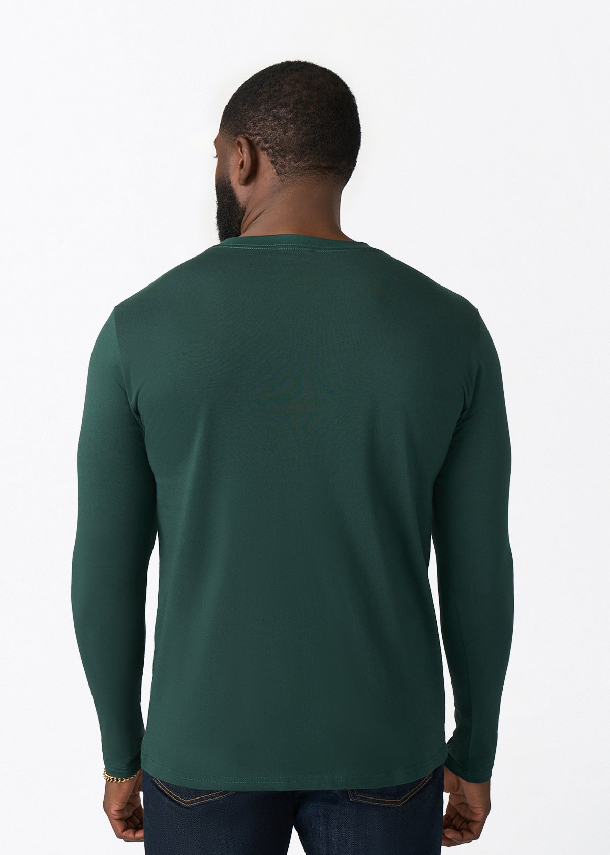 Osei Men's Long Sleeve African Print Applique T-Shirt (Black Red Kente) - D'IYANU