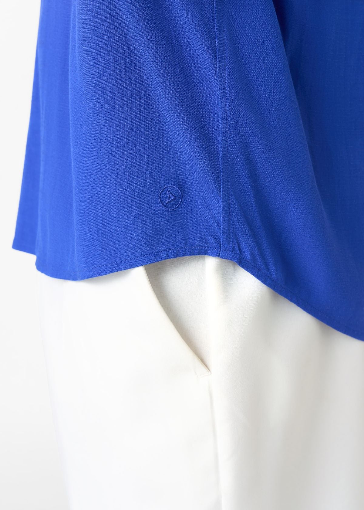 Refiloe Men's African Linen Blend Tunic (Cobalt) - D'IYANU