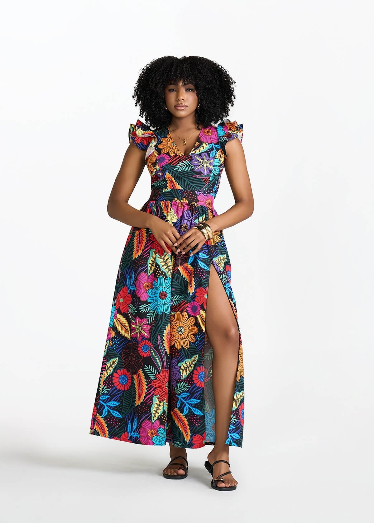 Saleema African Print Maxi Dress