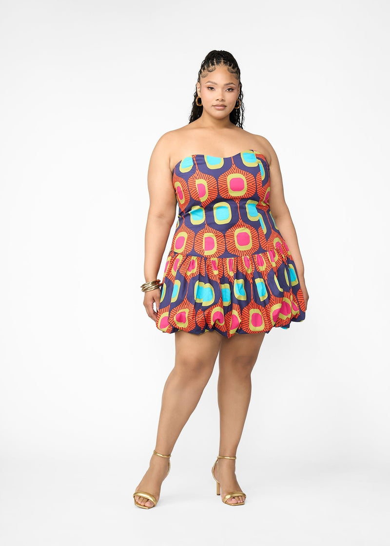 Zenite Halter Corset Ruched Midi Dress - Orange