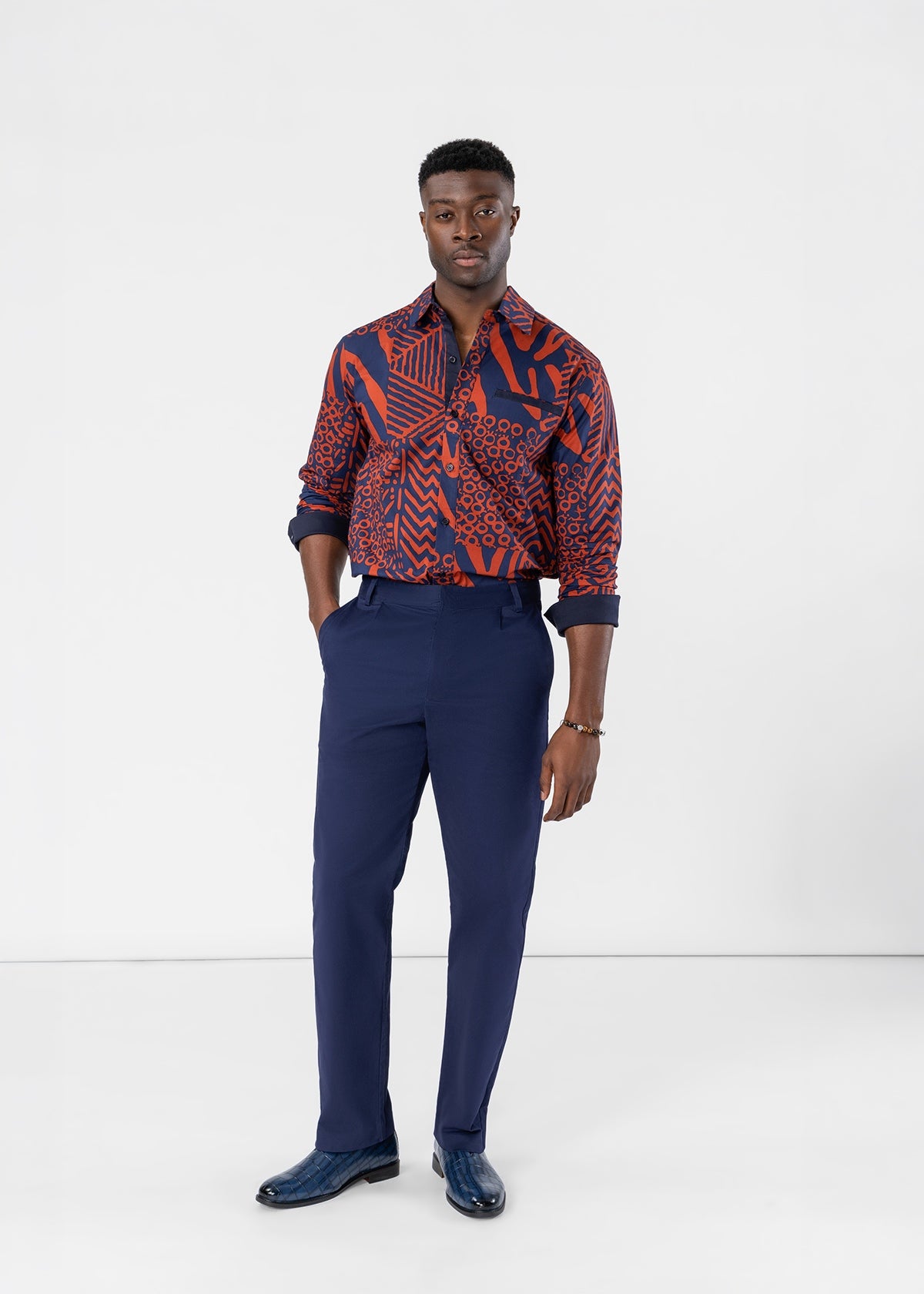 Tokunbo Men's Pants (Navy) - D'IYANU
