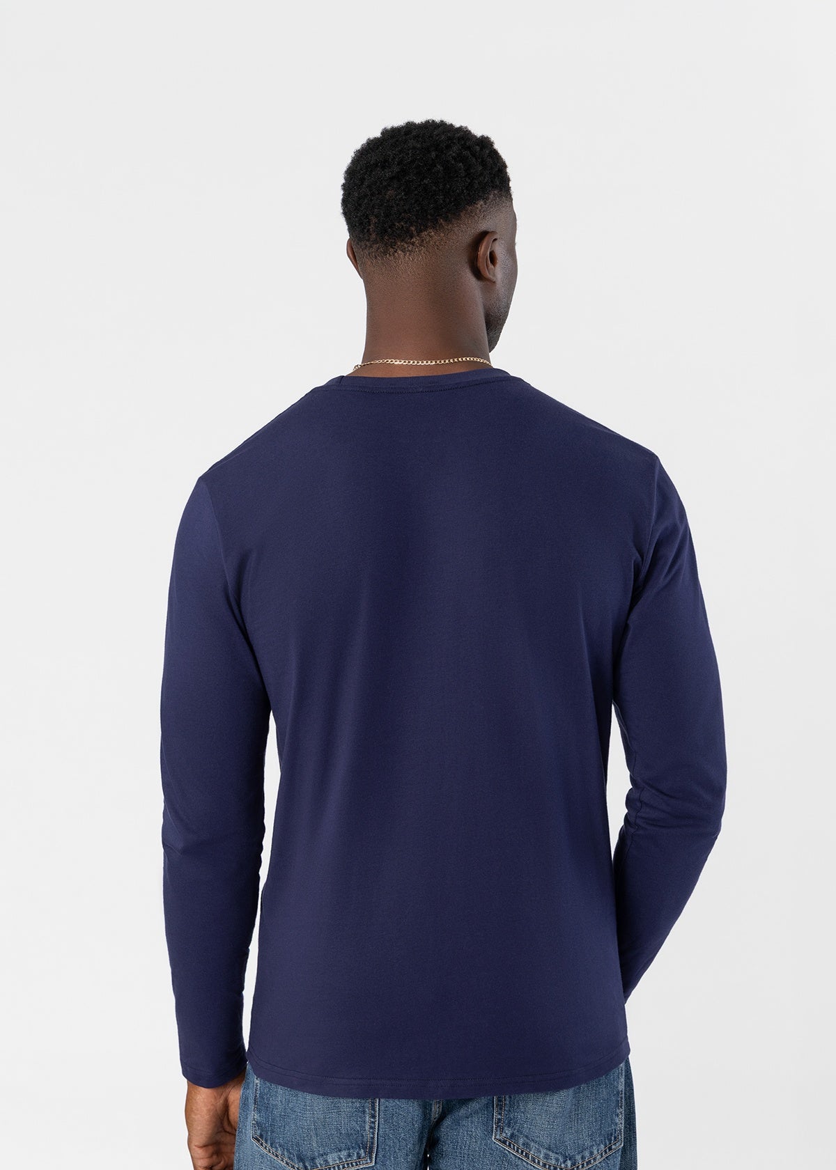 Toma Men's African Print Applique T-Shirt (Navy Gold Kente) - D'IYANU