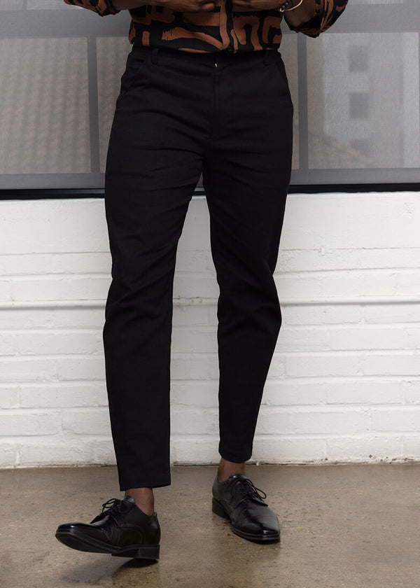 Tumaini Men's Slim Fit Pants (Black)