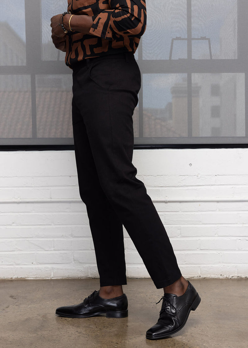 Tumaini Men's Slim Fit Pants (Black)