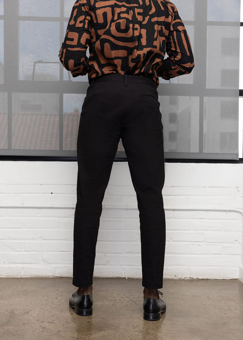 Tumaini Men's Slim Fit Pants (Black)