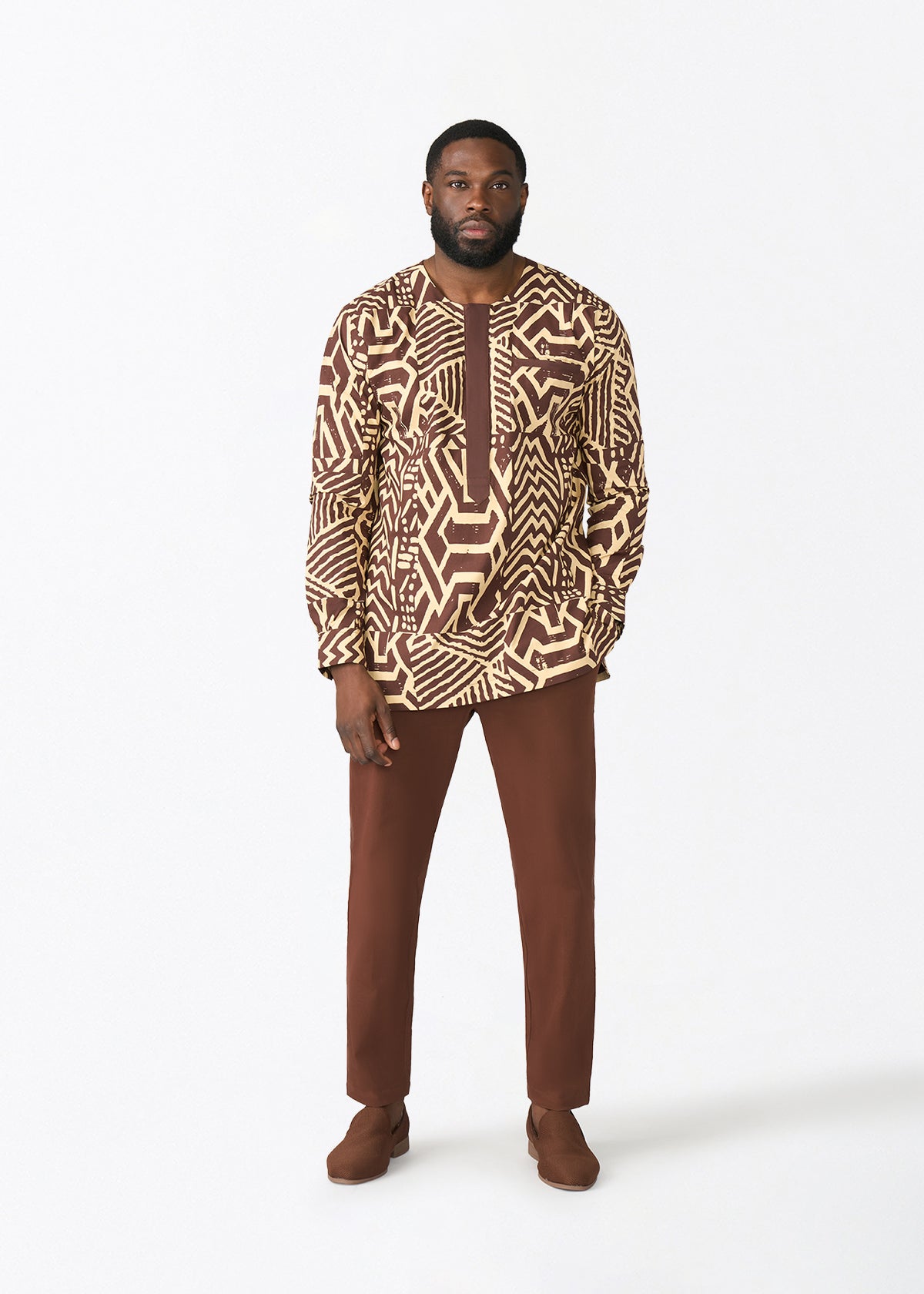 Tumaini Men's Pants (Brown) - D'IYANU